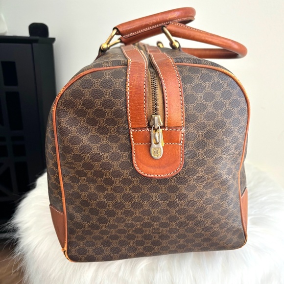 Celine Vintage Brown Macadam Duffle Bag - Medium Size (Authentic) - Picture 8 of 16